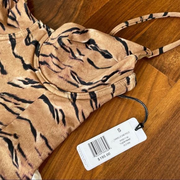 WeWoreWhat Danielle One Piece Tan Tiger Print Bernstein Revolve Shopbop - Picture 6 of 16